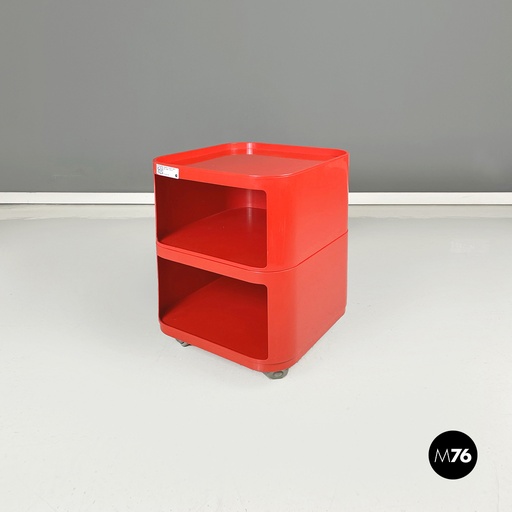 [2220002890] Cassettiera rossa A.Castelli per Kartell, 1970 ca.