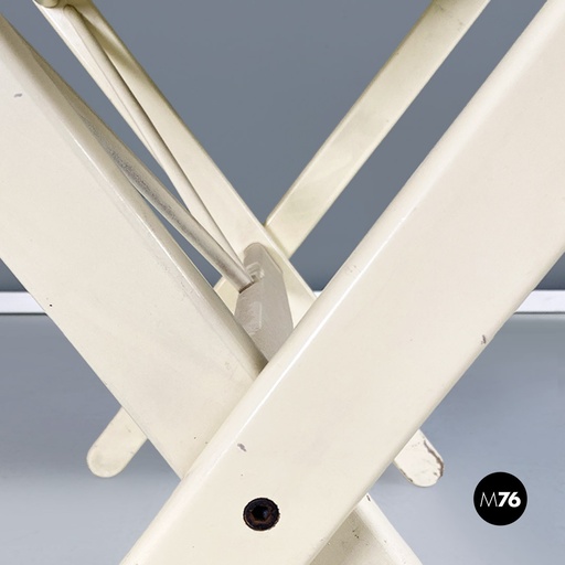 [2220001038] Tavolo da pranzo pieghevole in legno bianco, 1960 ca.