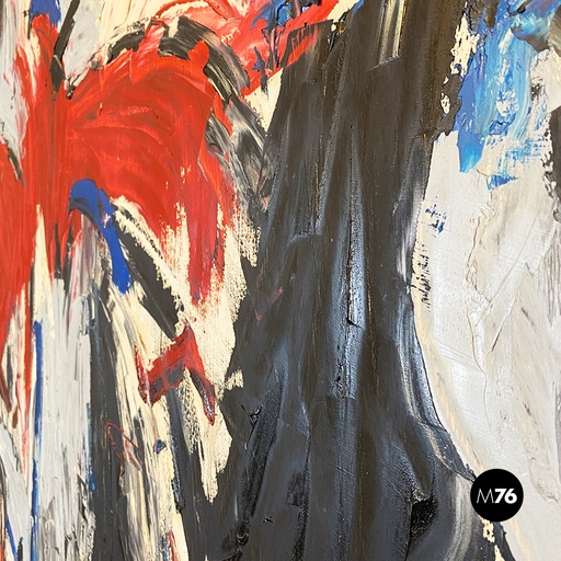 [2320003296] Quadro astratto su legno. 1980 ca.