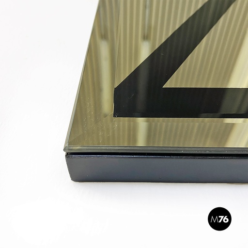 [2320003628] Specchio da parete con disegno, 1980 ca.