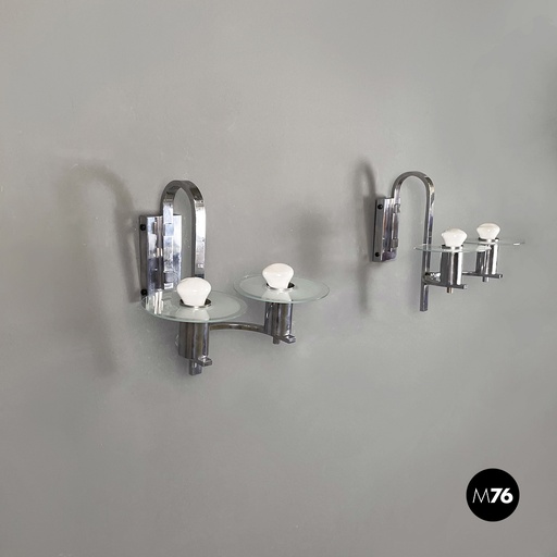 [2320003949] Applique in metallo e vetro, 1920 ca.