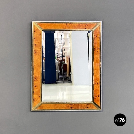 [2320004286] Specchio da parete in radica di D.I.D., 1980 ca.