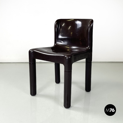 [2320004358] Sedia 4875 marrone di Carlo Bartoli per Kartell, 1970 ca.