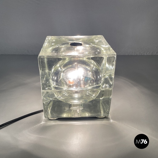 [2420004612] Lampada da tavolo Cubosfera di Alessandro Mendini per Fidenza Vetraria, 1960 ca.