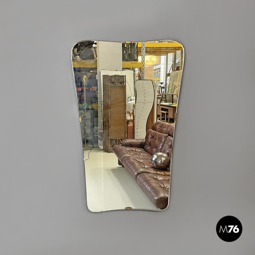 [2420004815] Specchio da parete rettangolare con angoli stondati, 1950 ca.