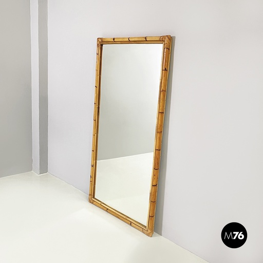 [2420004744] Specchio da parete in bambù, 1960 ca.