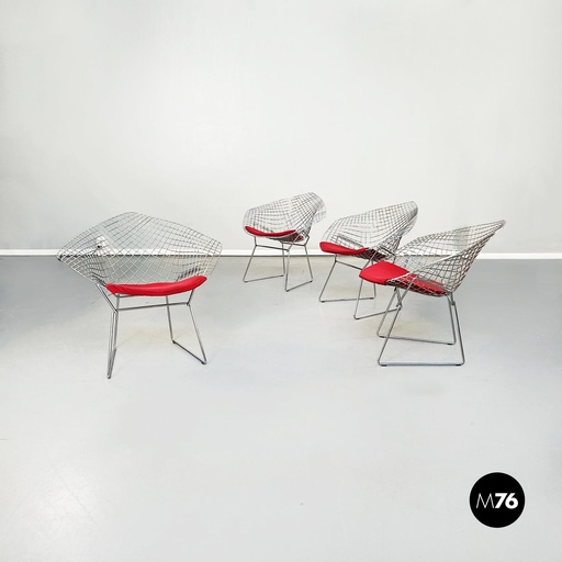 [2220001401] Poltrone Diamond di Harry Bertoia per Knoll, 1970 ca.