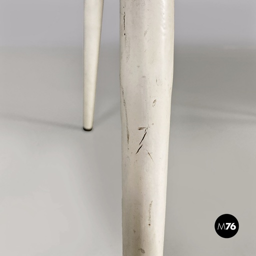 [2220001997] Sedia da esterno in metallo smaltato bianco, 1950 ca. 