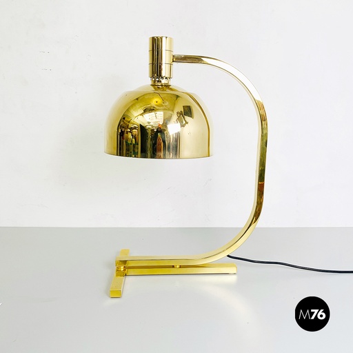 [2220002083] Lampada da tavolo serie AM \ AS placcata oro di Franco Albini e Franca Helg per Sirrah, 1969