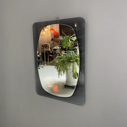 [2220002244] Specchio in vetro grigio, 1970 ca.