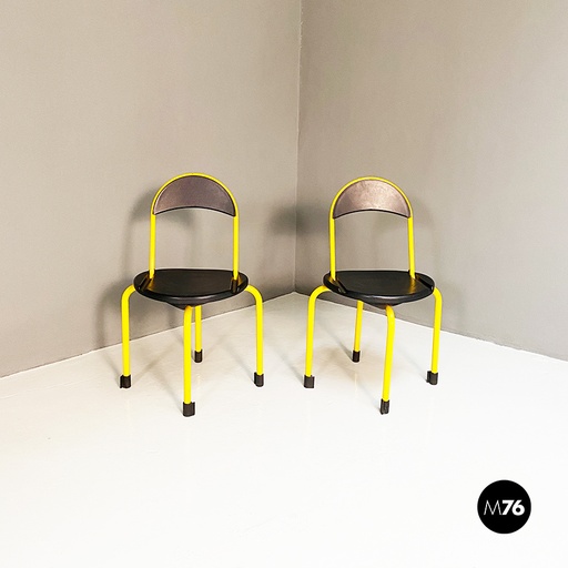 [2220002301] Sedie pieghevoli in plastica e metallo di Lamm, 1980 ca.