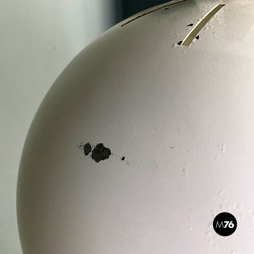 [2220002407] Lampada da terra in metallo bianco e nero, 1980 ca.