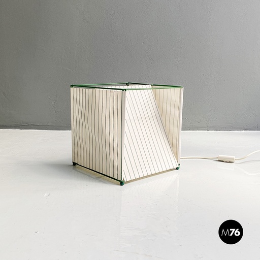 [2220002409] Lampada da tavolo in tessuto a righe di Ibis, 1980 ca.