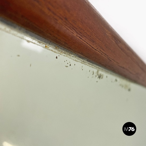 [2220002722] Specchio in teak e acciaio di Stildomus, 1960 ca.