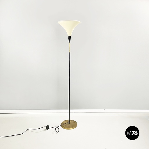 [2220002986] Lampada da terra in metallo, 1950 ca.
