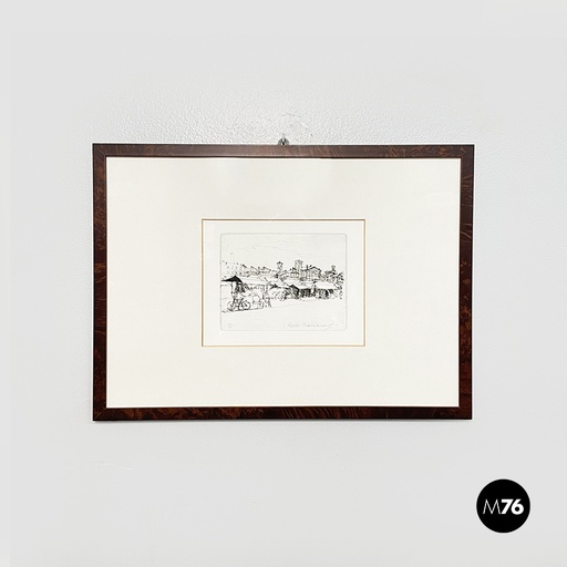 [2220002998] Stampa ad incisione di Paolo Manaresi, 1945